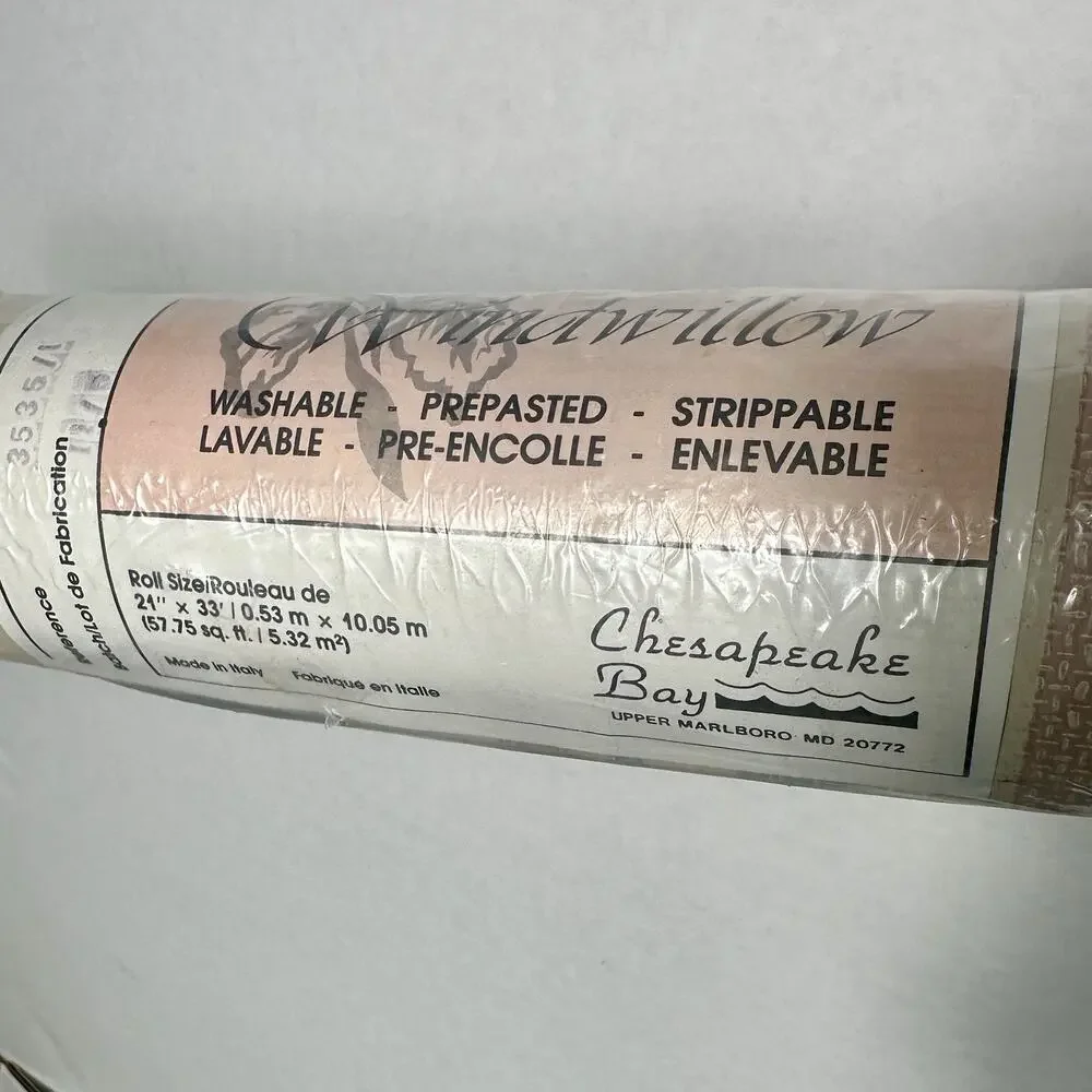 Windwillow Wallpaper Roll Chesapeake Bay 35351 Vintage Washable Prepasted Italy